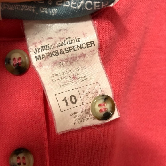 Vintage Coral Faux Button Up Sleeveless Dress - Picture 5 of 6